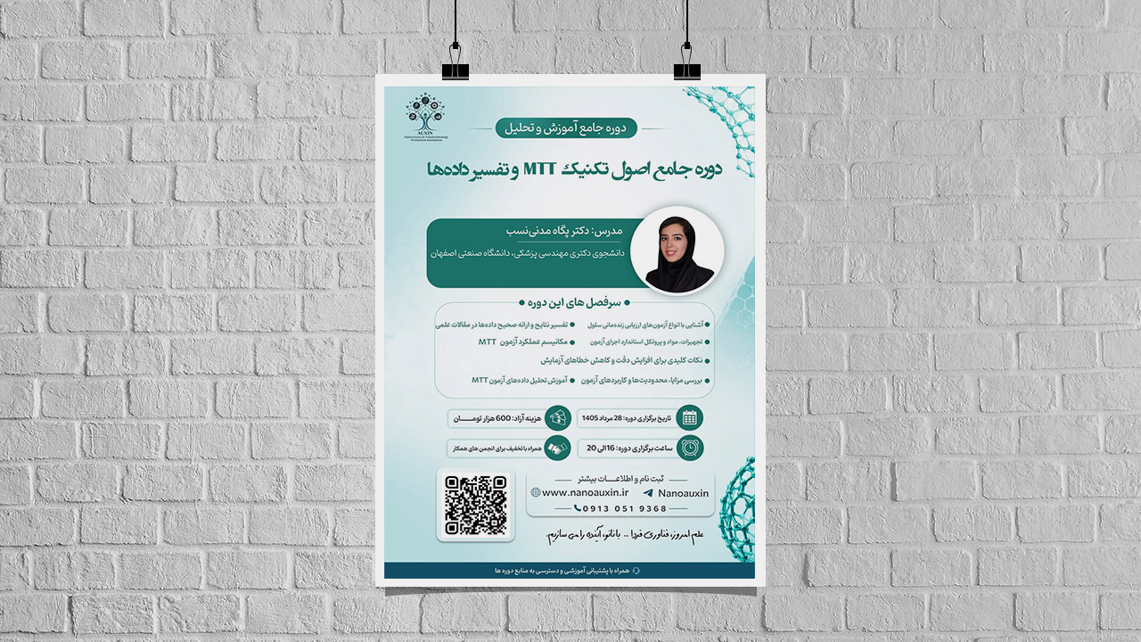 برگزاری دوره جامع اصول تکنیک MTT و تفسیر داده‌ها در پنجمین مدرسه تابستانه نانوفناوری ایران