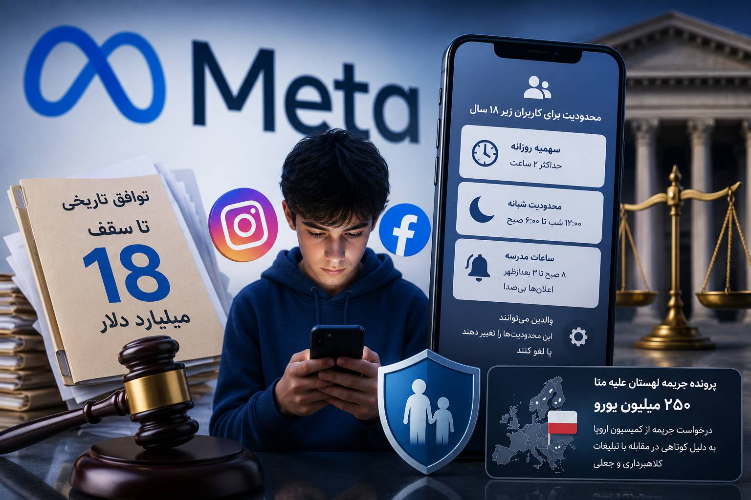 توافق تاریخی متا برای ایمنی نوجوانان؛ اینستاگرام شب‌ها برای زیر ۱۸ ساله‌ها قفل می‌شود