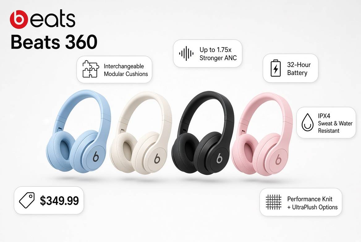 بیتس با هدفون ۳۴۹ دلاری به جنگ سونی و Bose می‌رود؛ بالشتک‌ها را خودتان تعویض کنید