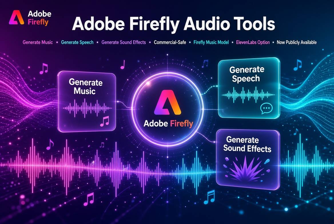 Adobe Firefly با قابلیت تولید موسیقی، گفتار و افکت صوتی؛ انقلابی در تولید محتوای چندرسانه‌ای