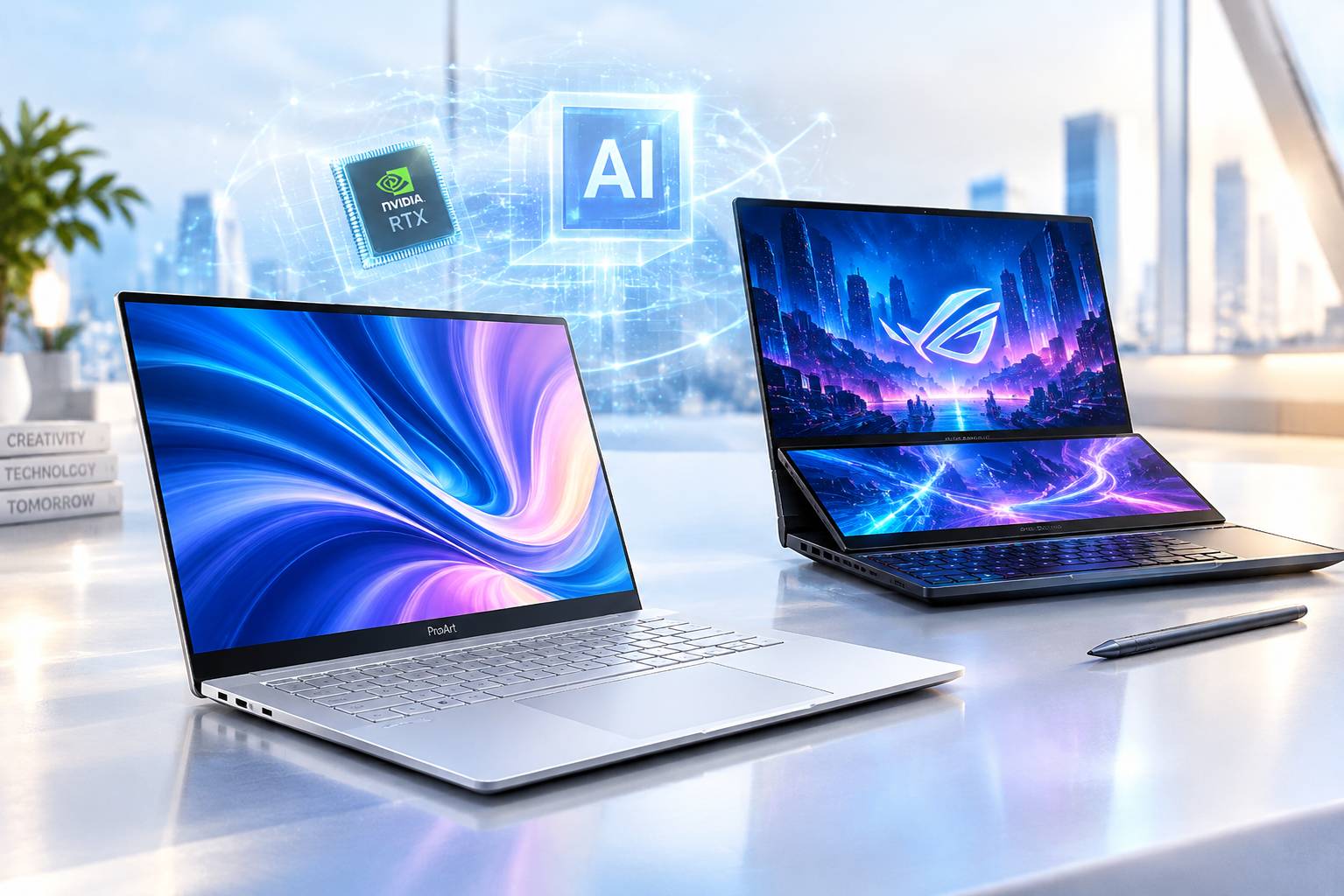 ایسوس با RTX Spark و دو نمایشگر OLED به استقبال عصر هوش مصنوعی محلی رفت