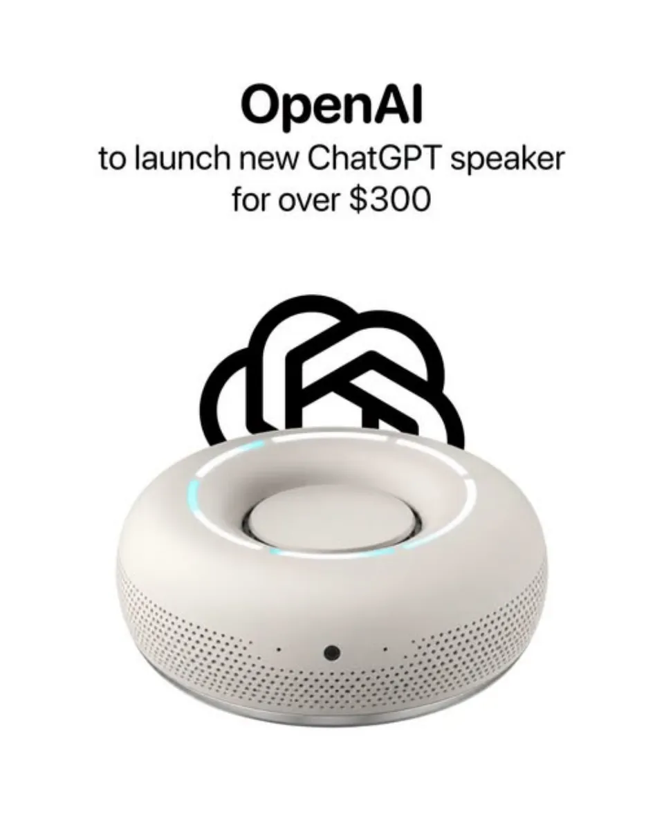 اسپیکر هوشمند قابل حمل OpenAI با طراحی دوناتی و قیمت ۳۰۰ دلار از راه می‌رسد