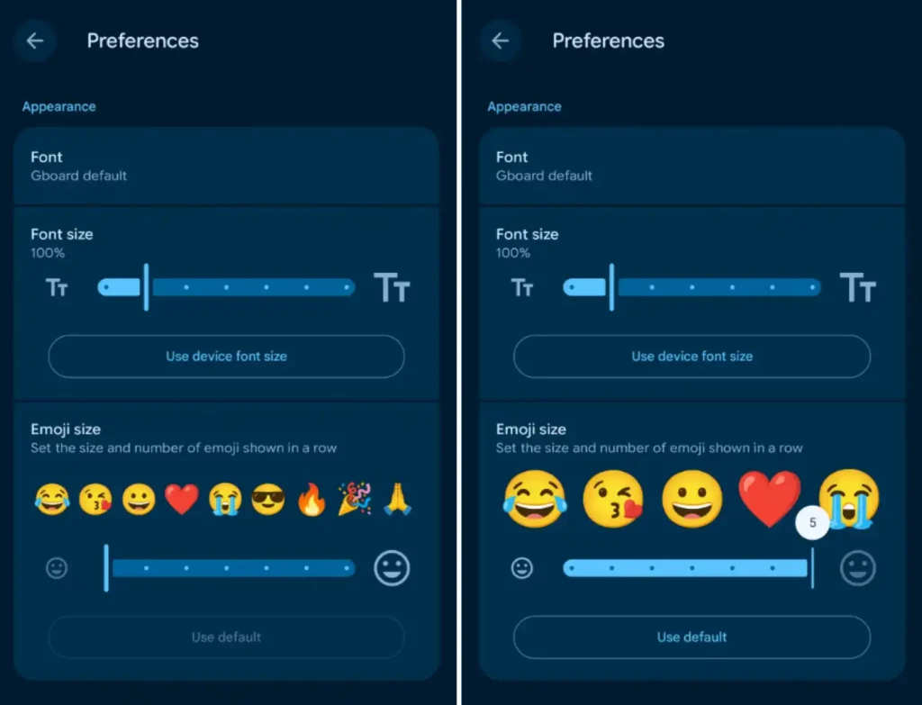 تنظیم اندازه ایموجی به Gboard اضافه شد؛ نمایش ایموجی‌ها را شخصی‌سازی کنید