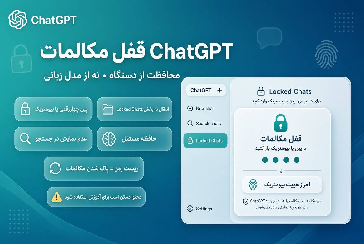 قفل مکالمات ChatGPT عرضه شد؛ محافظت از دستگاه، نه از مدل زبانی