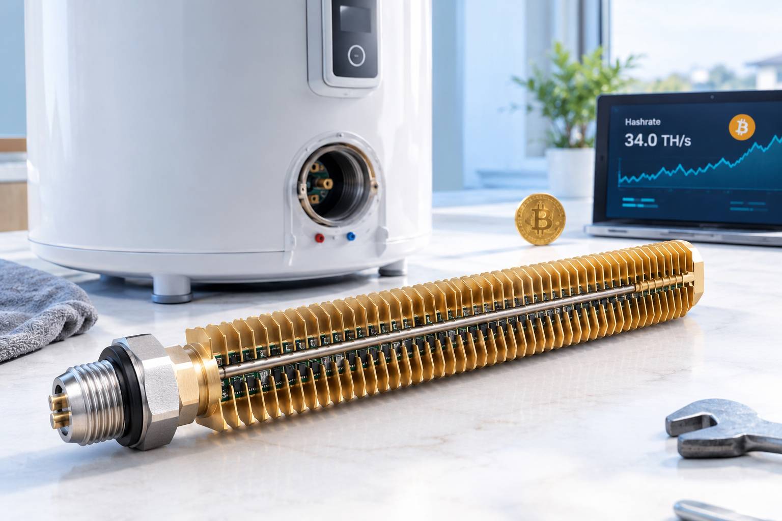 آبگرمکن Bitwater با استخراج بیت‌کوین، هزینه گرمایش را جبران می‌کند
