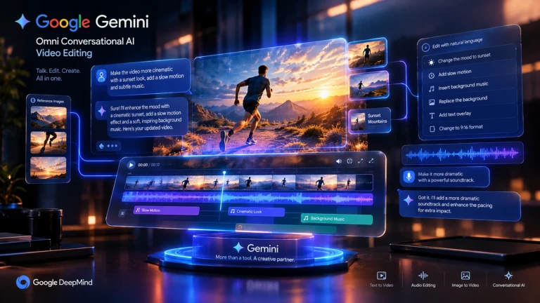 آموزش ادیت ویدئو با هوش مصنوعی Google Omni تدوین مکالمه‌محور