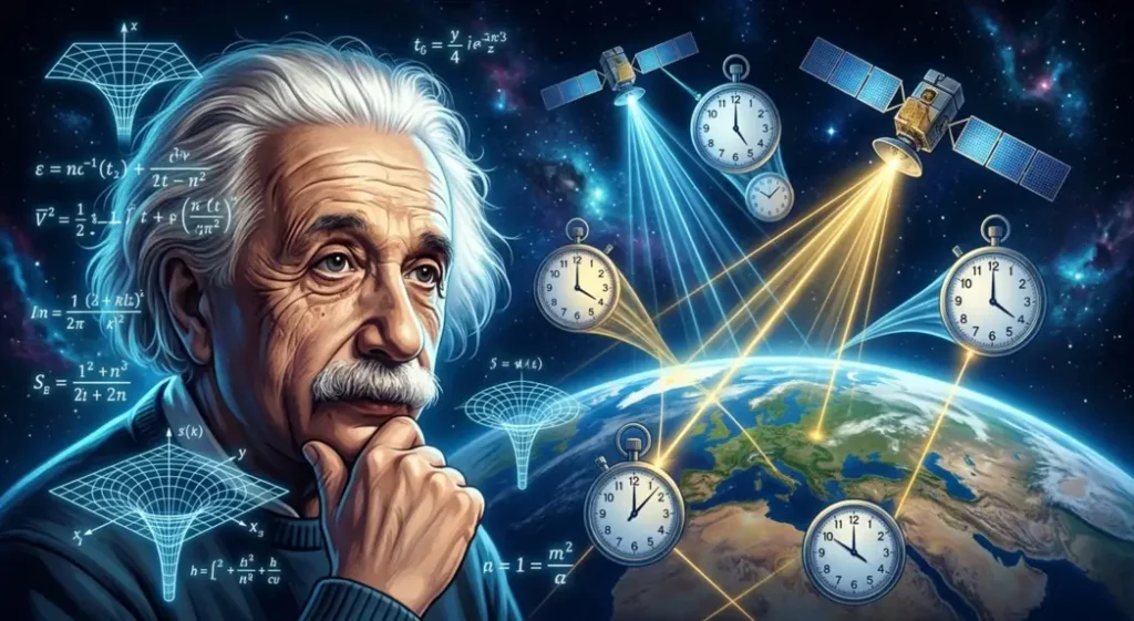 نقش نظریه نسبیت انیشتین در دقت عملکرد سیستم جی‌پی‌اس