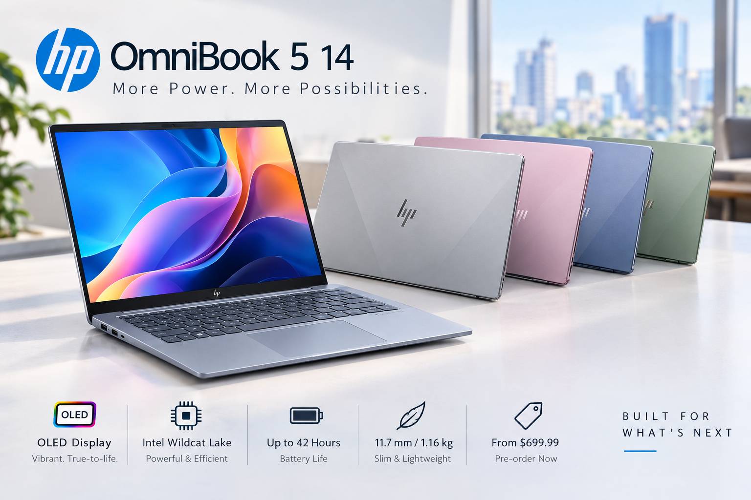 اچ‌پی با OmniBook ۵ ۱۴ به جنگ مک‌بوک نئو می‌رود؛ OLED و باتری ۴۲ ساعته با قیمت ۶۹۹ دلار