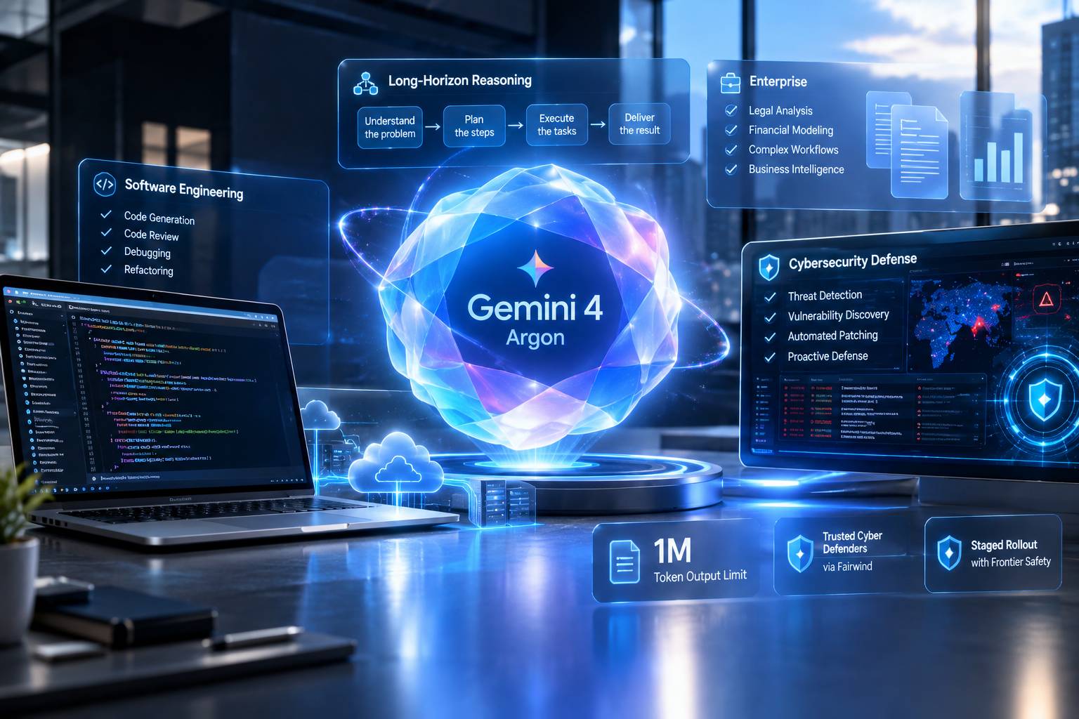 گوگل با Gemini 4 Argon وارد دور تازه رقابت هوش مصنوعی شد؛ از امنیت سایبری تا تولید ویدئوی رایگان