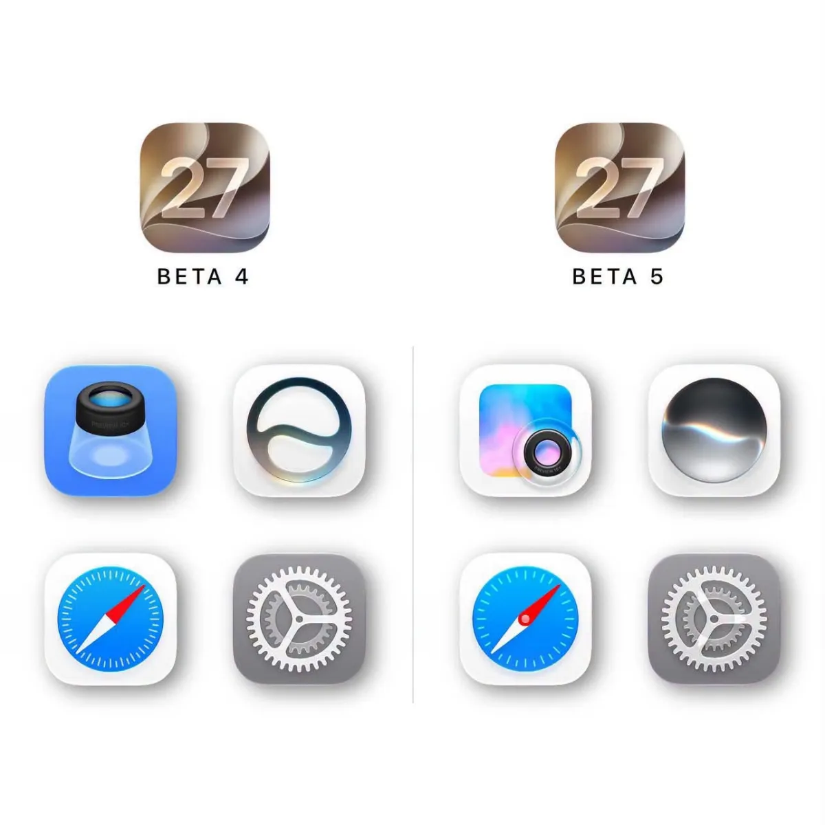 آیکون جدید Safari ،Siri و Settings اپل در جدیدترین بتای iOS 27 ارائه شد