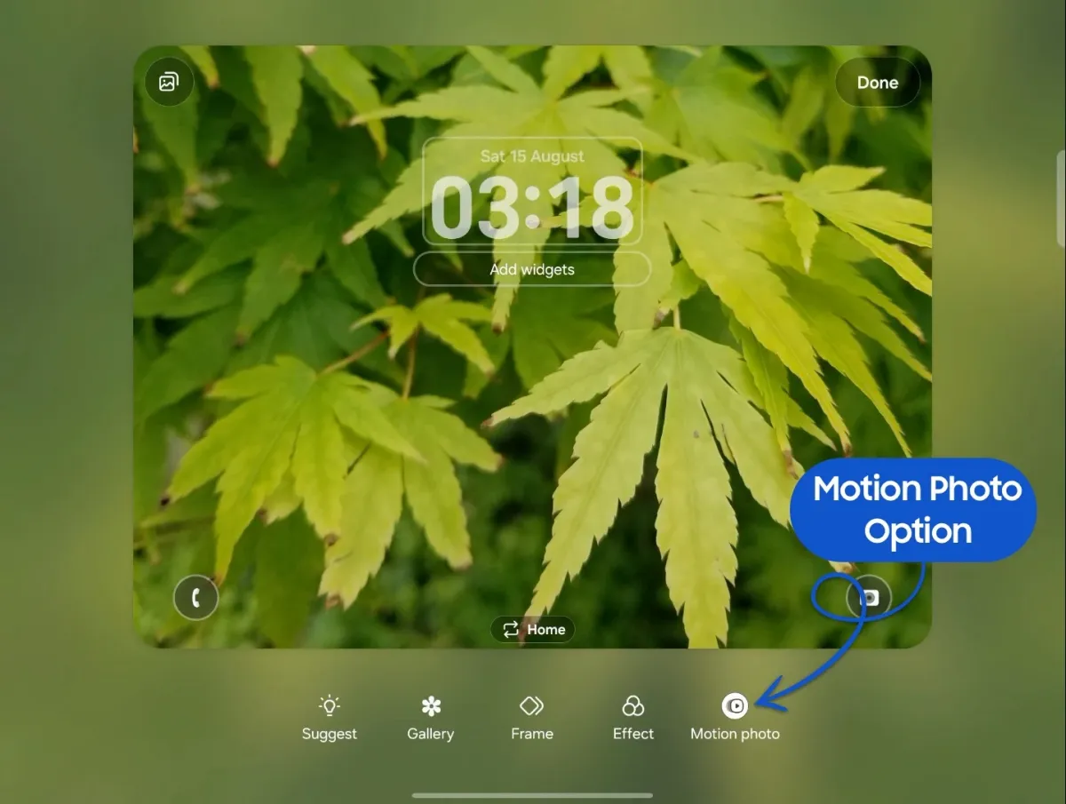 سامسونگ در One UI 9 امکان استفاده از Motion Photo به‌عنوان والپیپر را اضافه می‌کند
