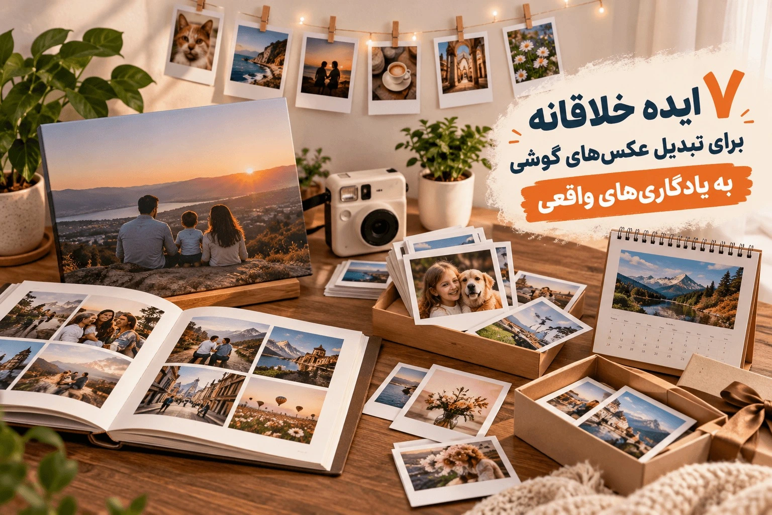 ۷ ایده خلاقانه برای تبدیل عکس‌های گوشی به یادگاری‌های واقعی