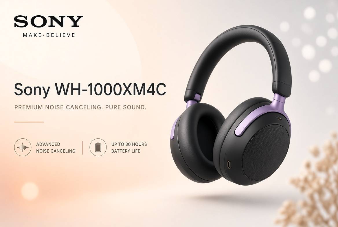 سونی از هدفون WH-1000XM4C با باتری قابل‌تعویض رونمایی کرد