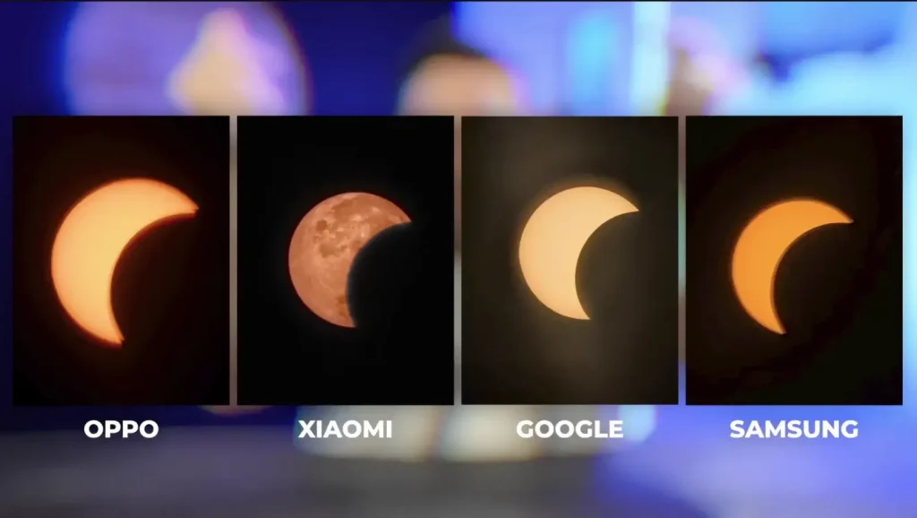 حالت Supermoon شیائومی خورشید را با ماه اشتباه گرفت و بافت سطح ماه را به تصویر اضافه کرد