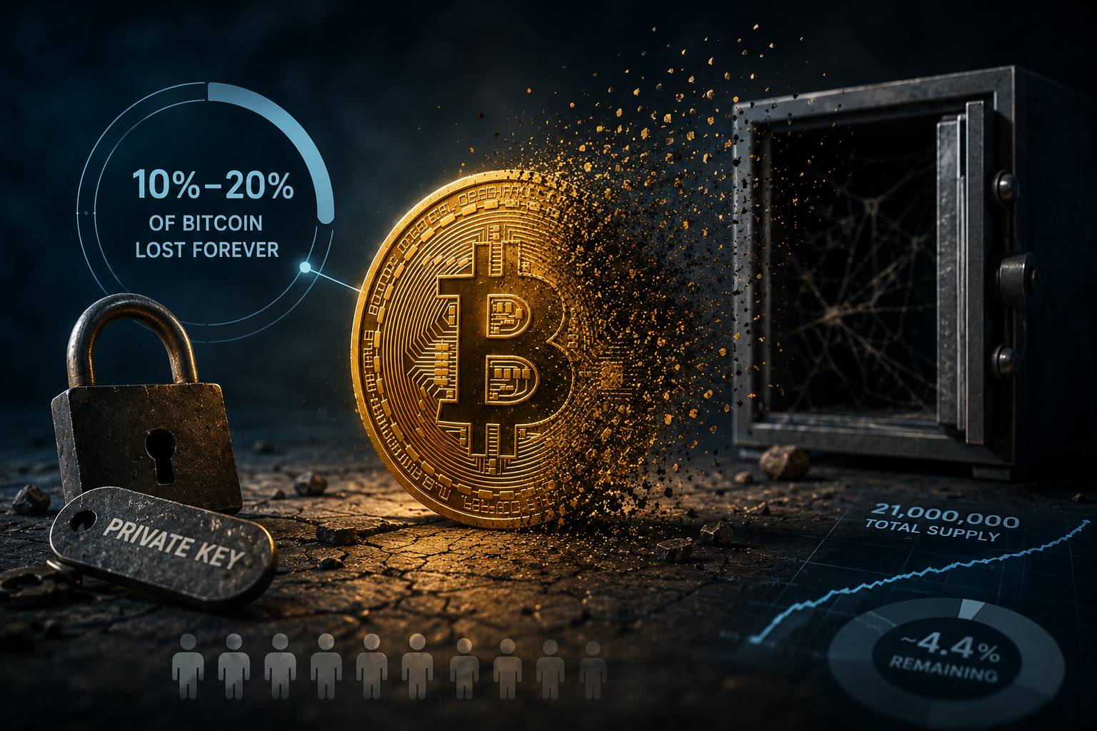 ۲ تا ۴ میلیون بیت‌کوین برای همیشه از دسترس خارج شدند