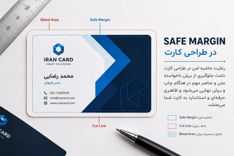 Safe Margin در طراحی کارت چیست؟ اهمیت حاشیه امن در چاپ کارت