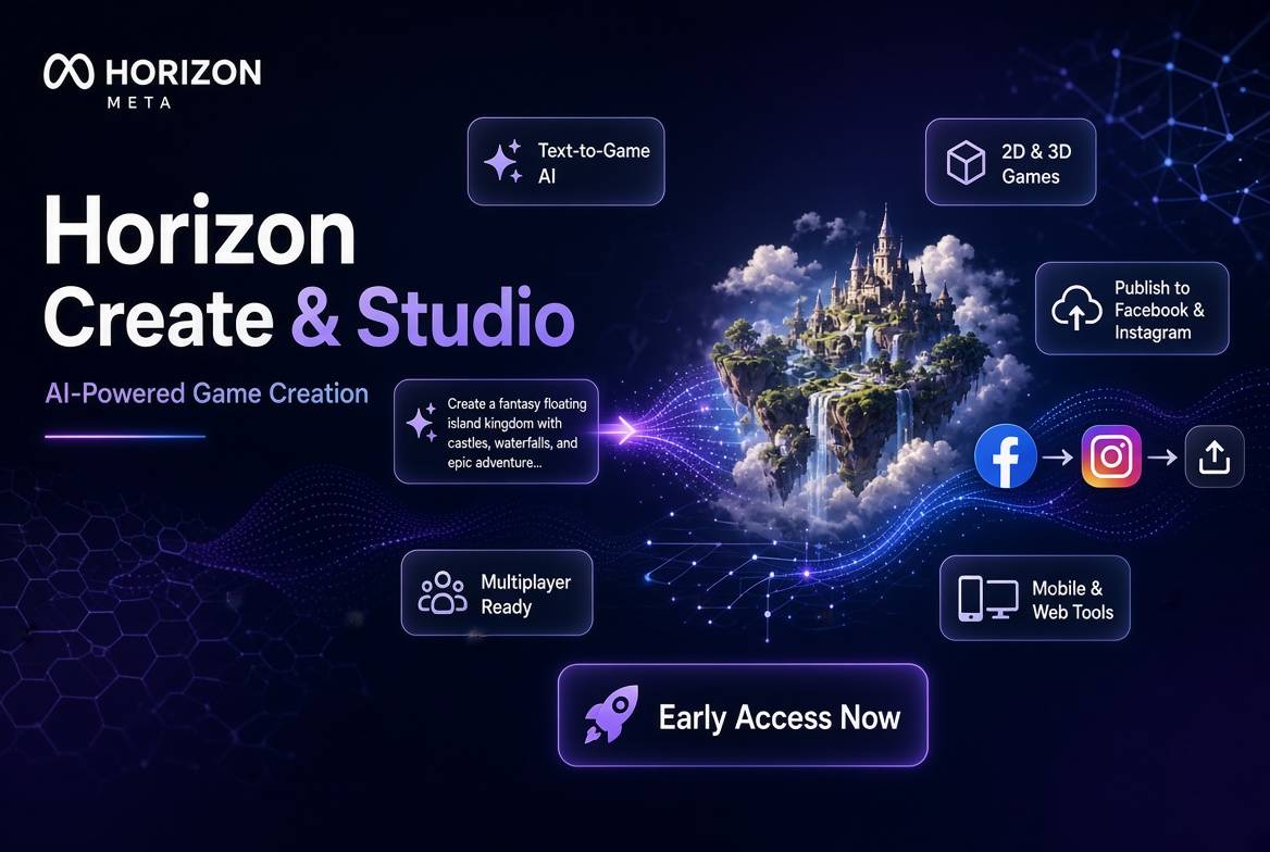بازی‌سازی با هوش مصنوعی در اینستاگرام ممکن شد؛ متا Horizon Create و Studio را معرفی کرد