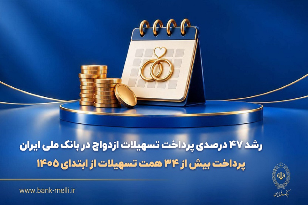 بانک ملی در هفت ماه بیش از ۱۰۱ هزار وام ازدواج پرداخت کرد