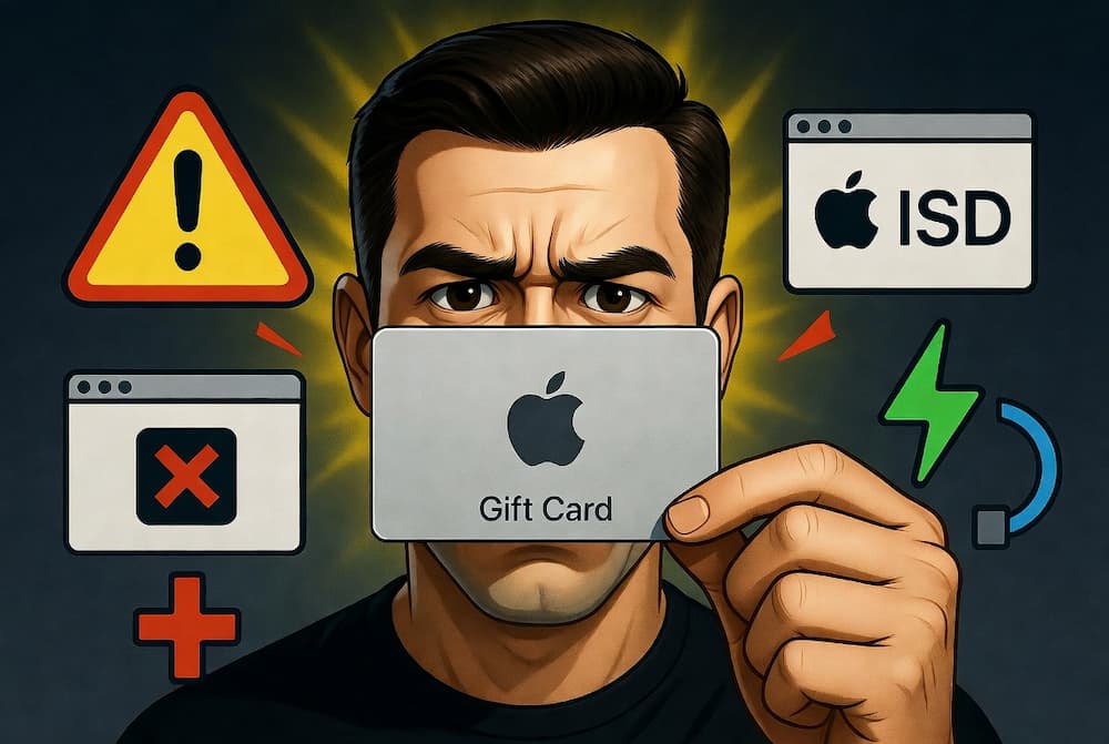 12 اشتباه رایج هنگام خرید و شارژ گیفت کارت اپل