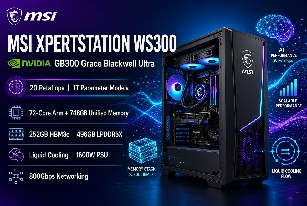 ورک‌استیشن جدید MSI با رم ۴۹۶ گیگابایتی و پردازنده ۷۲ هسته‌ای معرفی شد