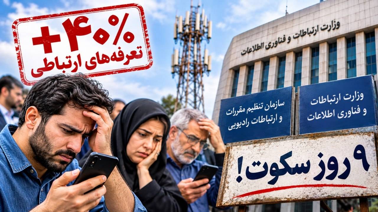 ۹ روز سکوت در برابر گرانی ارتباطات؛ روابط عمومی وزارت ارتباطات کجاست؟