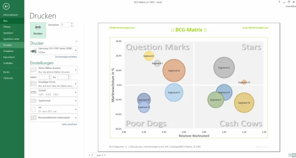 آموزش مجازی کامپیوتر Excel BCG Matrix 13